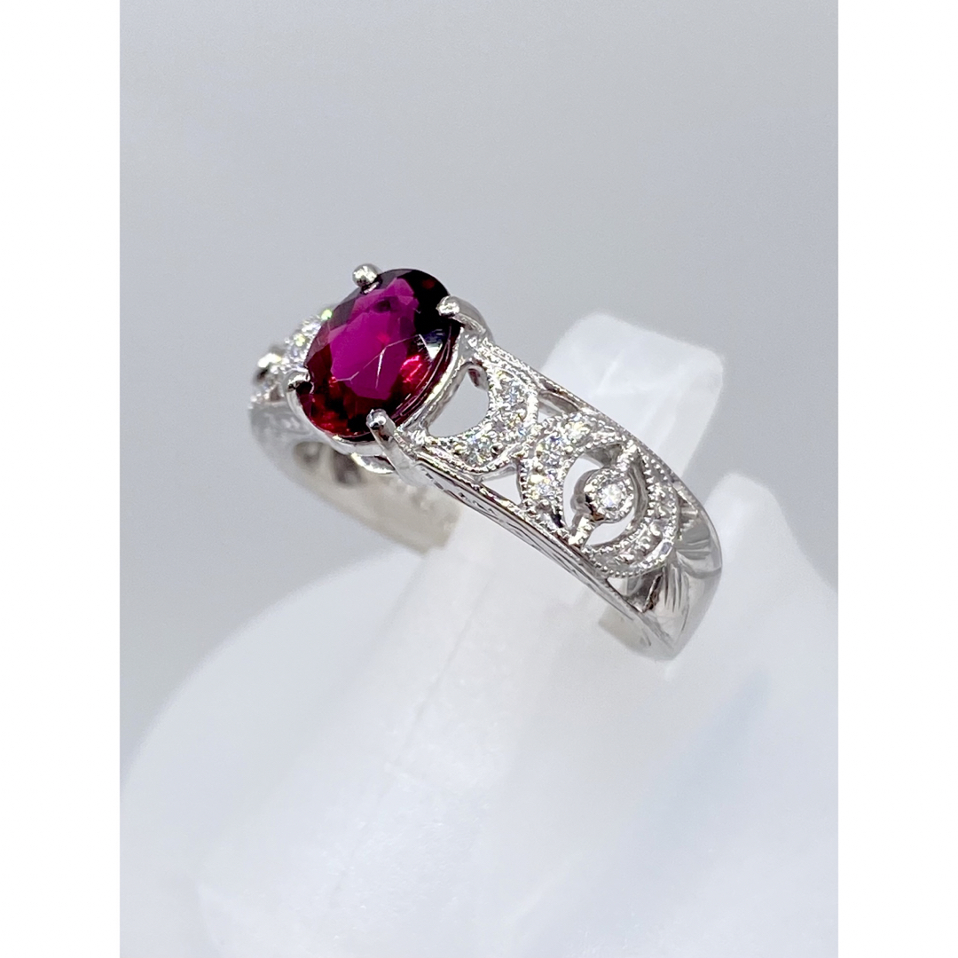 ルベライト0.803ct / ダイヤモンド 計0.10ct Pt900 リング レディースのアクセサリー(リング(指輪))の商品写真