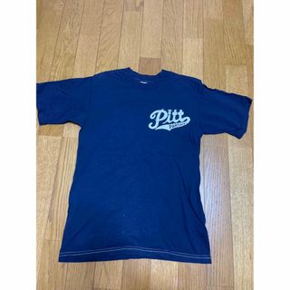 Tシャツ　半袖　M ネイビー　紺色　ロゴ　アメカジ　ヴィンテージ　古着　ユーズド(Tシャツ/カットソー(半袖/袖なし))