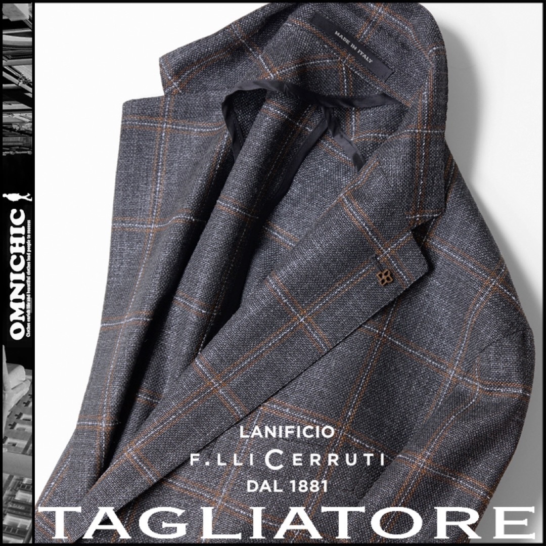 TAGLIATORE(タリアトーレ)のTAGLIATOREタリアトーレチェルッティストレッチウールシルクジャケット52 メンズのジャケット/アウター(テーラードジャケット)の商品写真
