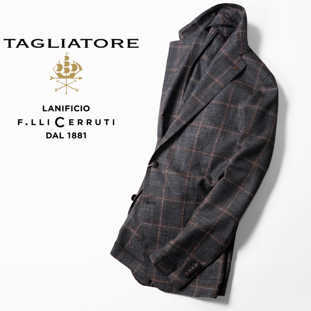 TAGLIATORE(タリアトーレ)のTAGLIATOREタリアトーレチェルッティストレッチウールシルクジャケット52 メンズのジャケット/アウター(テーラードジャケット)の商品写真