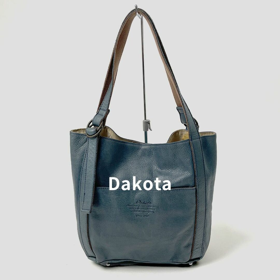 Dakota ダコタ レザー トートバッグ ラポール トート ネイビー 紺 革