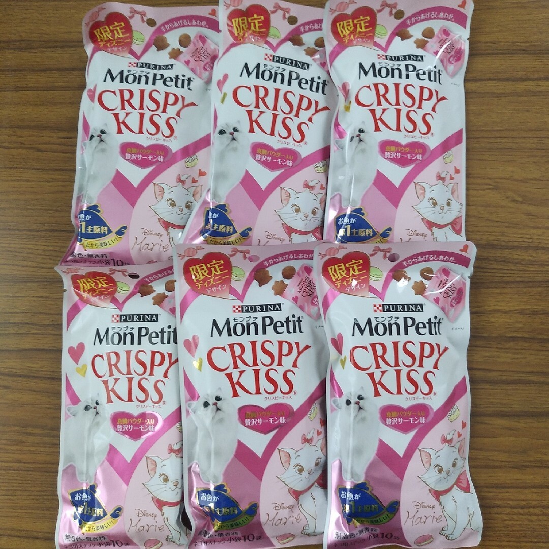 Nestle(ネスレ)のモンプチ クリスピーキッス真鯛パウダー入り贅沢サーモン味 6袋 その他のペット用品(ペットフード)の商品写真