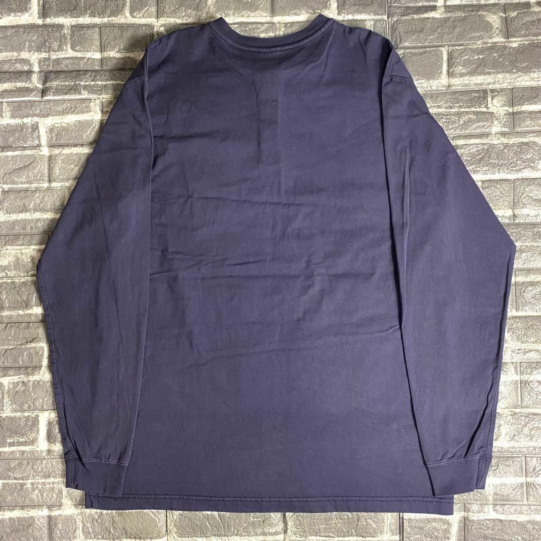 カーハート☆ロンT US古着 90s ヘンリーネック 企業刺繍ロゴ ロゴ cz9
