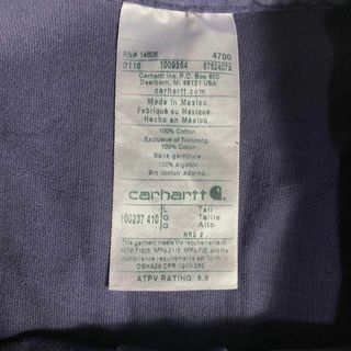 carhartt - カーハート☆ロンT US古着 90s ヘンリーネック 企業刺繍