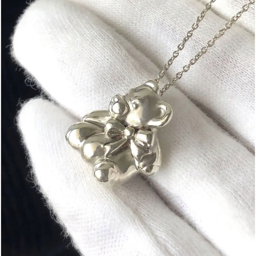 【美品♡ Tiffany \u0026 Co】ティファニー　テディベア　くま　ネックレス