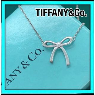 【専用】Tiffany　リボン　SV925　K18　750　ネックレス