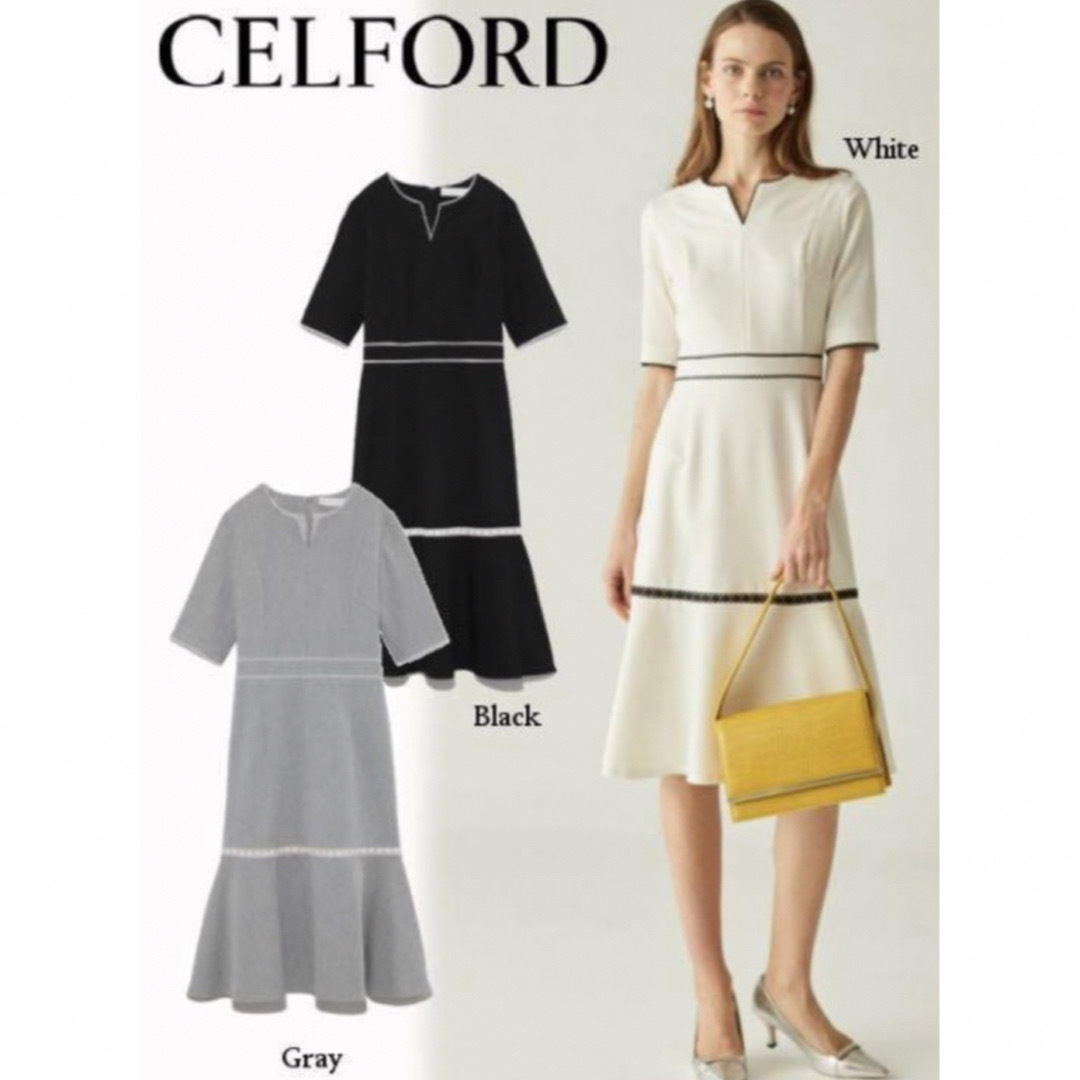 セルフォード　CELFORD レース切替ワンピース　石原さとみ