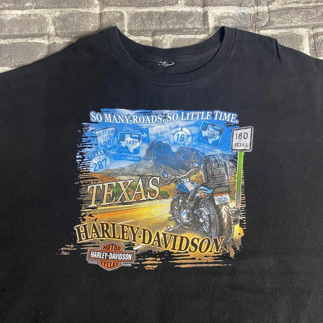 Harley Davidson(ハーレーダビッドソン)のハーレーダビッドソン☆Tシャツ US古着 90s 両面プリント デカロゴ db2 メンズのトップス(Tシャツ/カットソー(半袖/袖なし))の商品写真