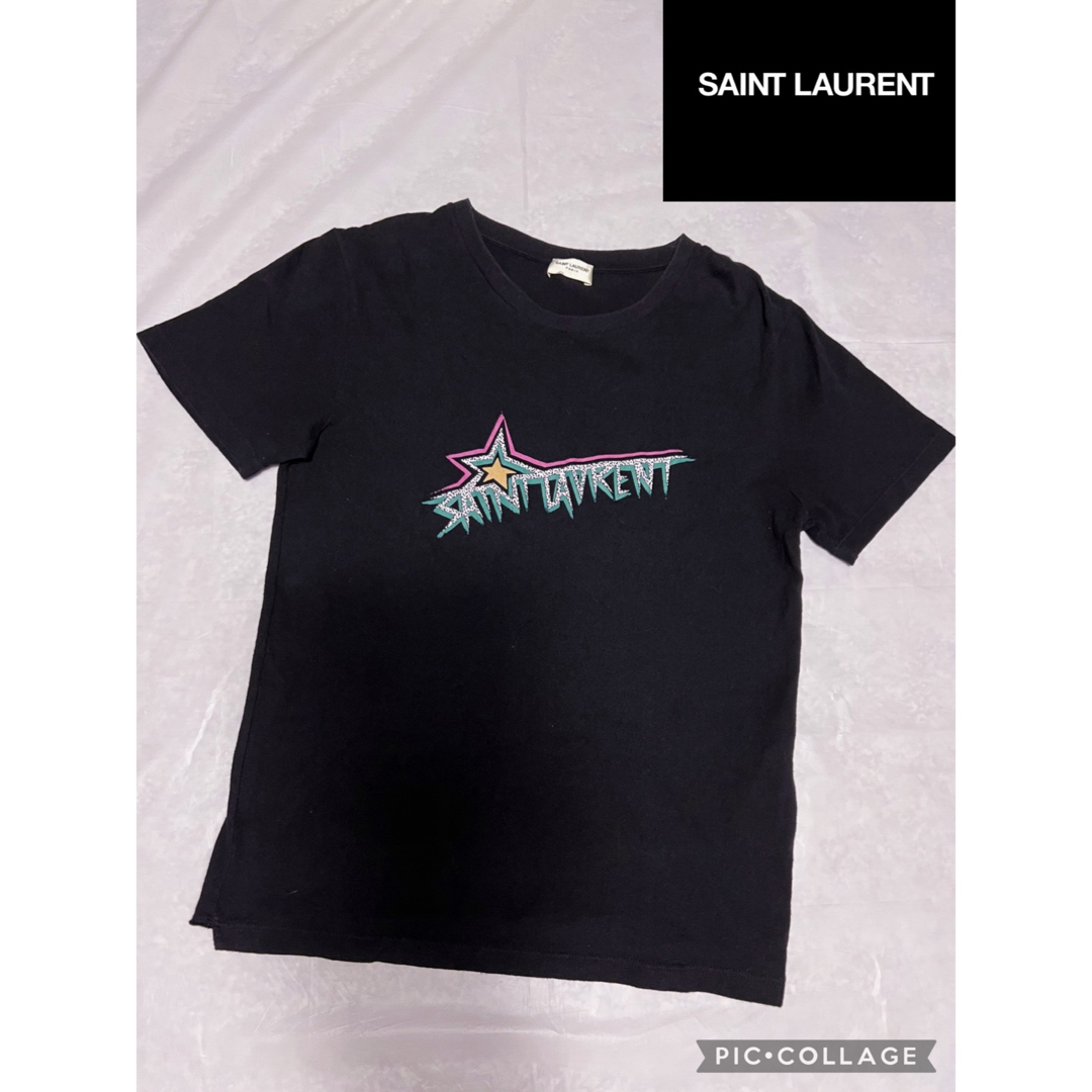 正規SAINT LAURENT / ロゴ上質半袖シャツ　XS