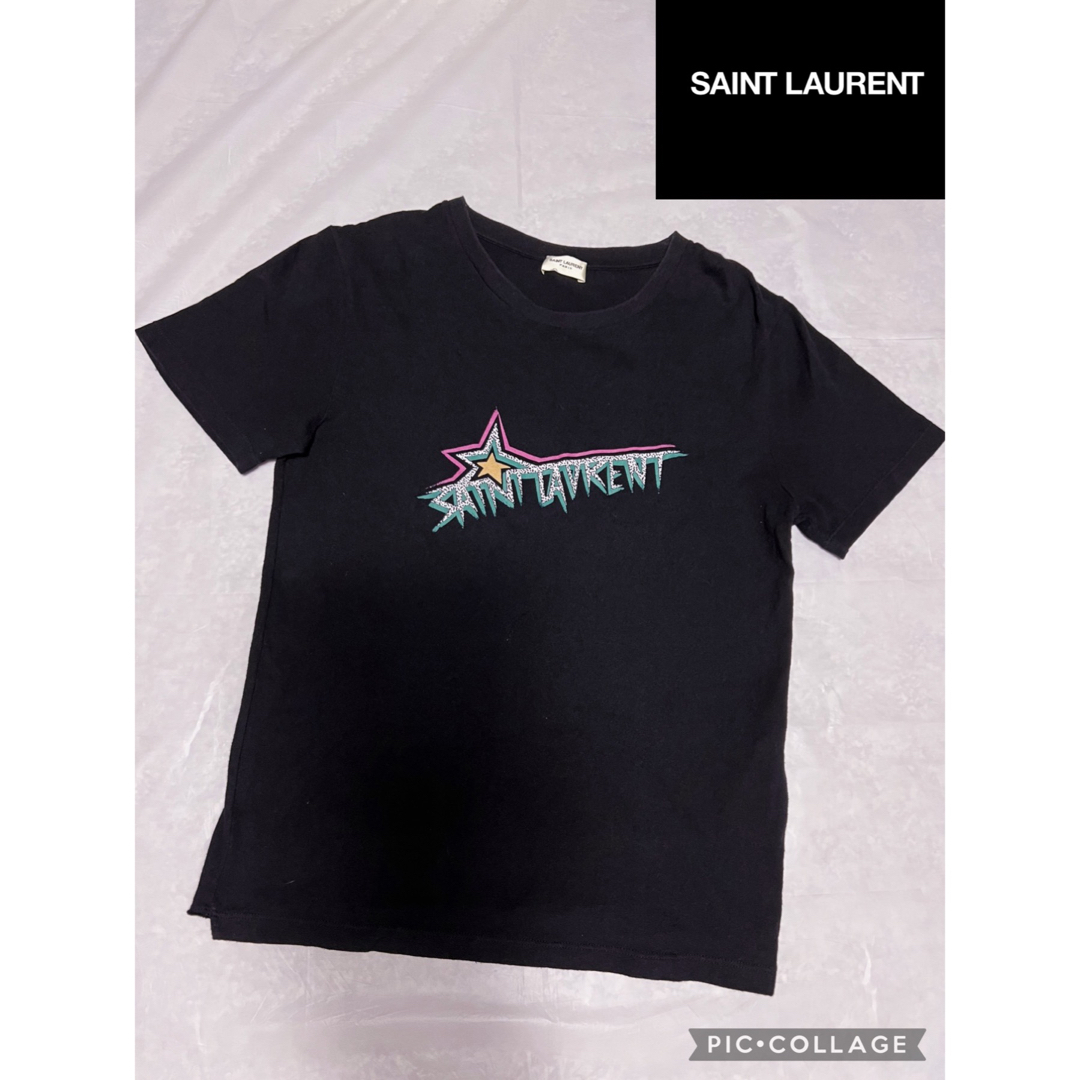 正規品SAINT LAURENT / ロゴ上質半袖シャツ　XS