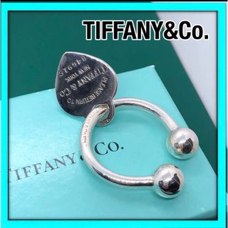 ティファニー(Tiffany & Co.)の美品　ティファニーキーホルダー　キーリング   リターントゥ ハート　SV925(キーホルダー)