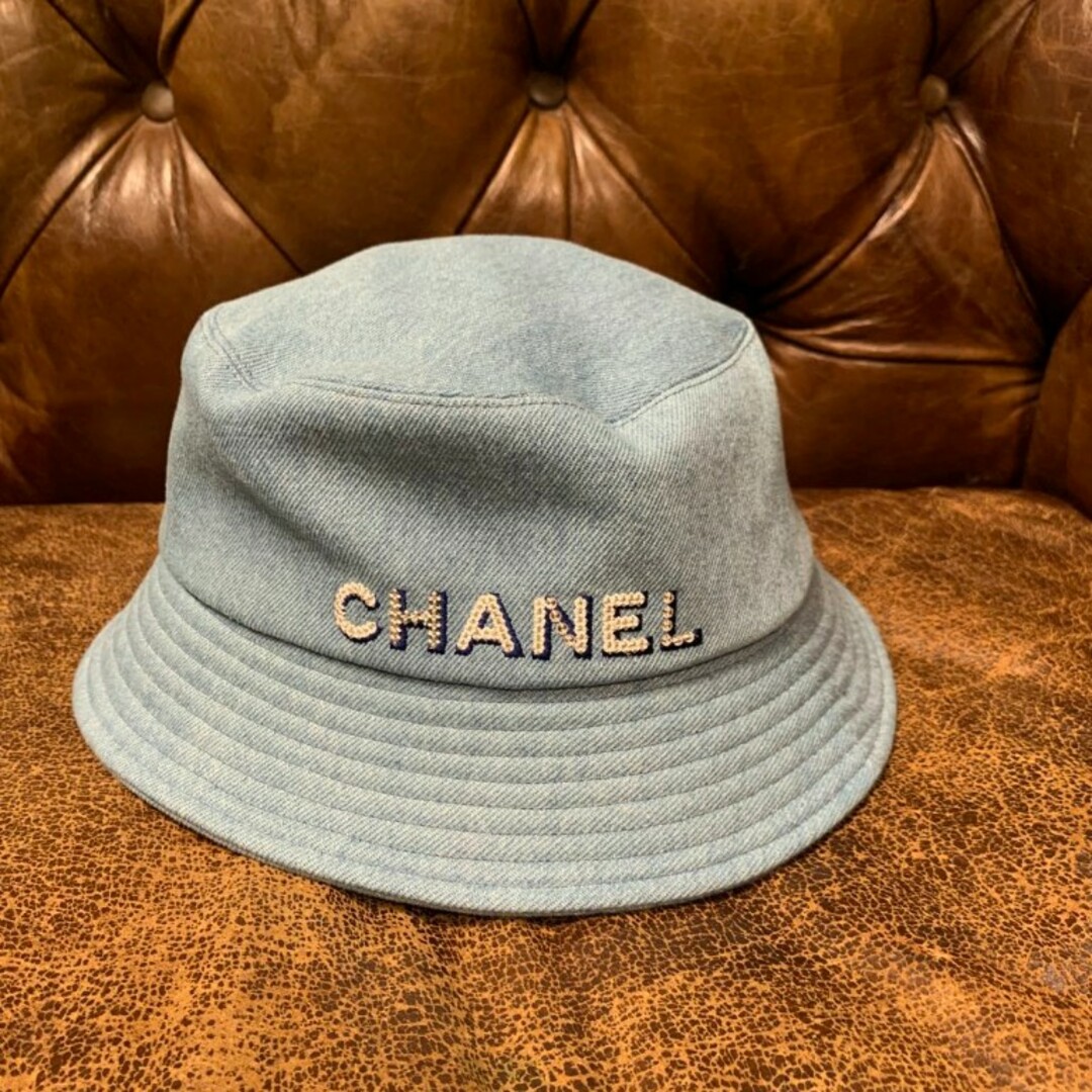 CHANEL(シャネル)のシャネル CHANEL デニムハット スパンコール ブルー メンズの帽子(ハット)の商品写真