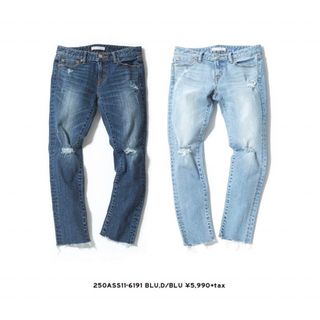 アズールバイマウジー(AZUL by moussy)のAZUL BY MOUSSY クロップドスキニーデニム(デニム/ジーンズ)