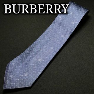 バーバリー(BURBERRY)のバーバリー 全面ロゴ ネイビー ネクタイ A107-P01(ネクタイ)