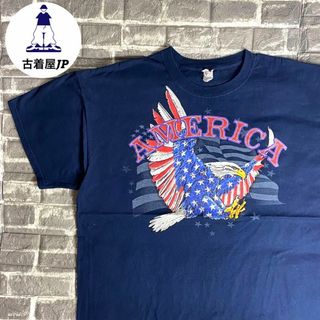 ジャージーズ(JERZEES)のジャージーズ☆Tシャツ US古着 イーグル アメリカ デカロゴ ゆるだぼ dd7(Tシャツ/カットソー(半袖/袖なし))