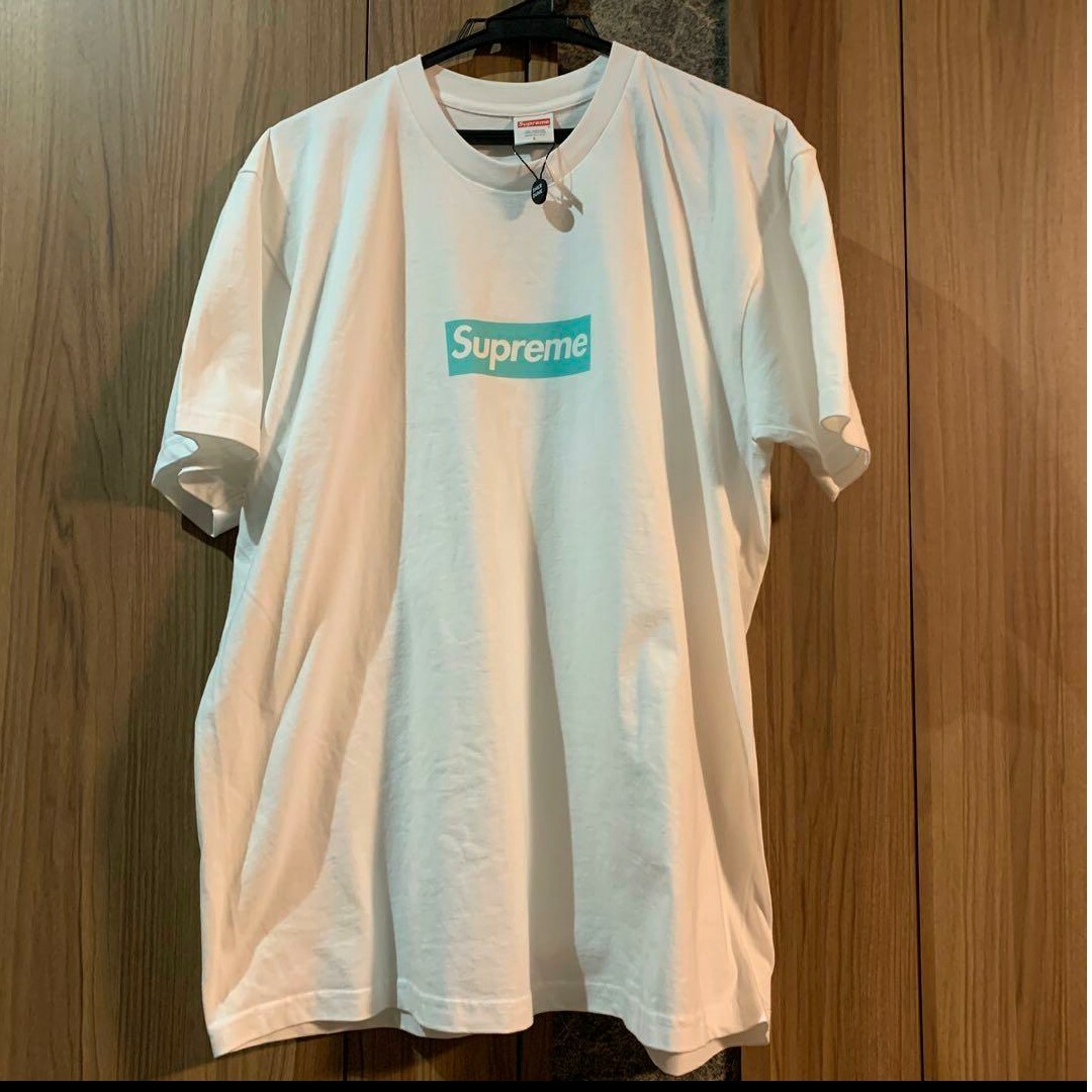 supreme Tiffany ボックスロゴ Tシャツ ホワイト L - トップス