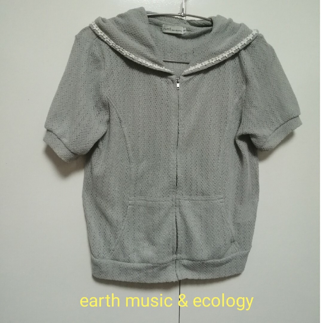 earth music & ecology(アースミュージックアンドエコロジー)のearth music & ecology　半袖パーカー　S レディースのトップス(パーカー)の商品写真