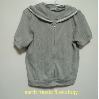 アースミュージックアンドエコロジー(earth music & ecology)のearth music & ecology　半袖パーカー　S(パーカー)