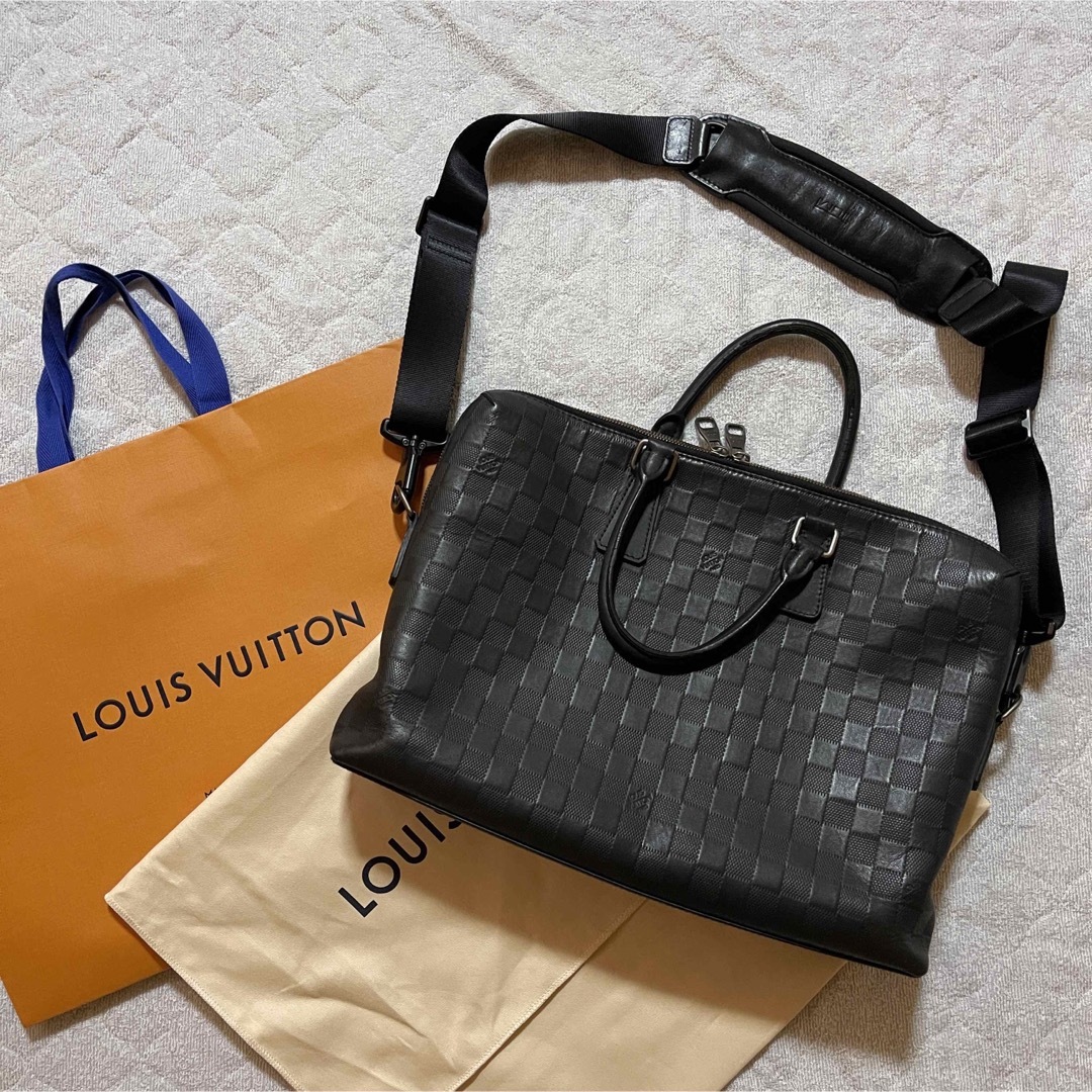 【美品】LOUIS VUITTON アンフィニ　ビジネスバッグ　トートバッグ　黒