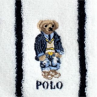 ポロラルフローレン(POLO RALPH LAUREN)の再々値下！ポロベア「デニムブレザー＆ジーンズ柄」ハンカチ品1,980円白系(ハンカチ)