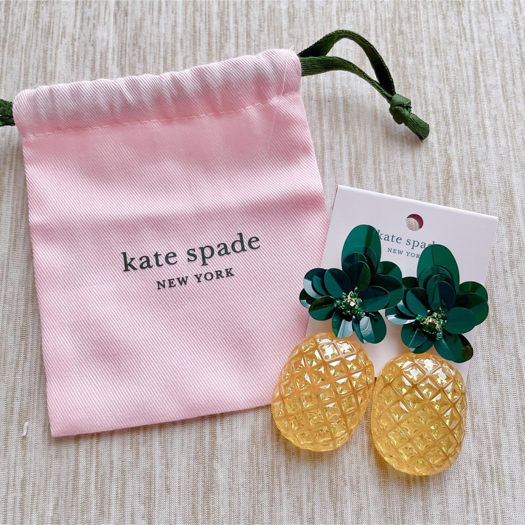 Kate spade ケイトスペードニューヨーク ピアス パイナップル 黄HA244サイズ