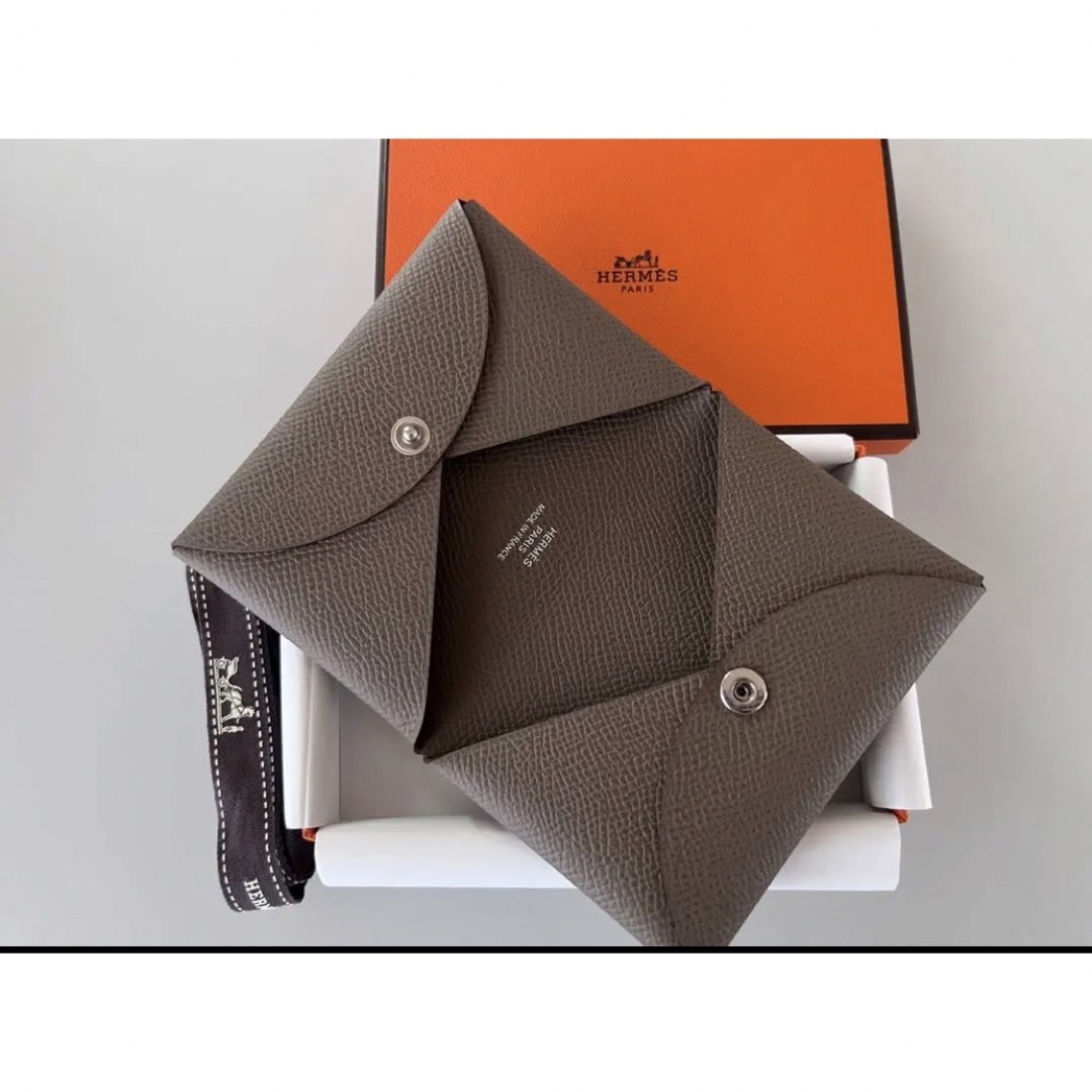 Hermes - HERMES エルメス カルヴィ エトゥープ カードケース 新品未