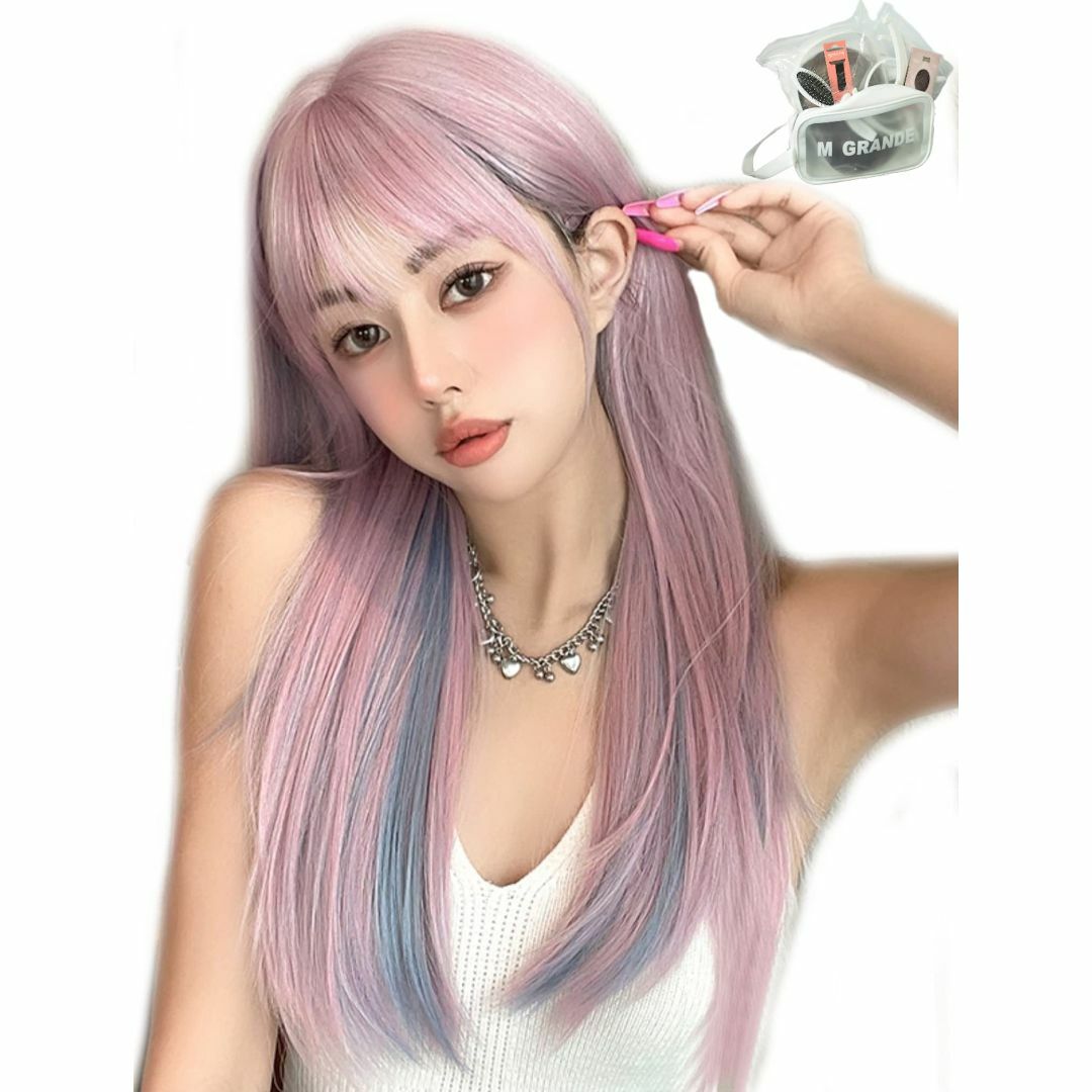 【色: メルティーピンク DY48A】エムグランデ ウィッグ クリエイティブライ