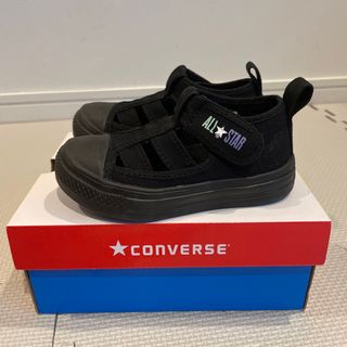 コンバース(CONVERSE)のコンバースチャイルドオールスターライトグラディエイター 黒 15cm(スニーカー)