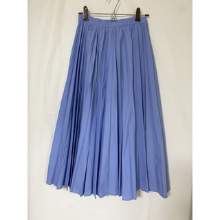 アンデミュウ(Andemiu)のプリーツスカート  水色　フリーサイズ　ライトブルー(ロングスカート)