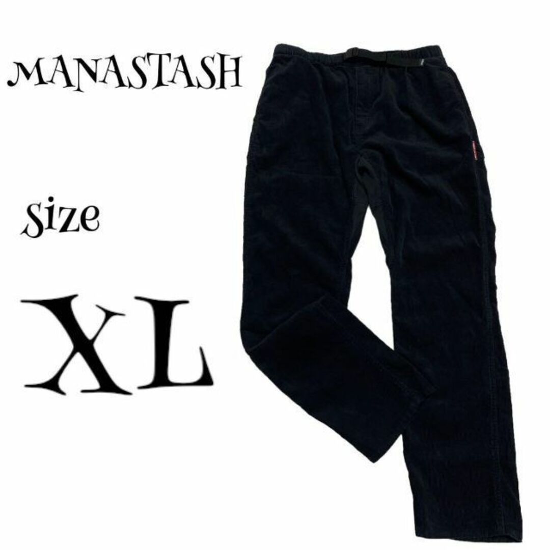 MANASTASH(マナスタッシュ)のMANASTASH マナスタッシュ ☆ コーデュロイパンツ ブラック XLサイズ メンズのパンツ(その他)の商品写真