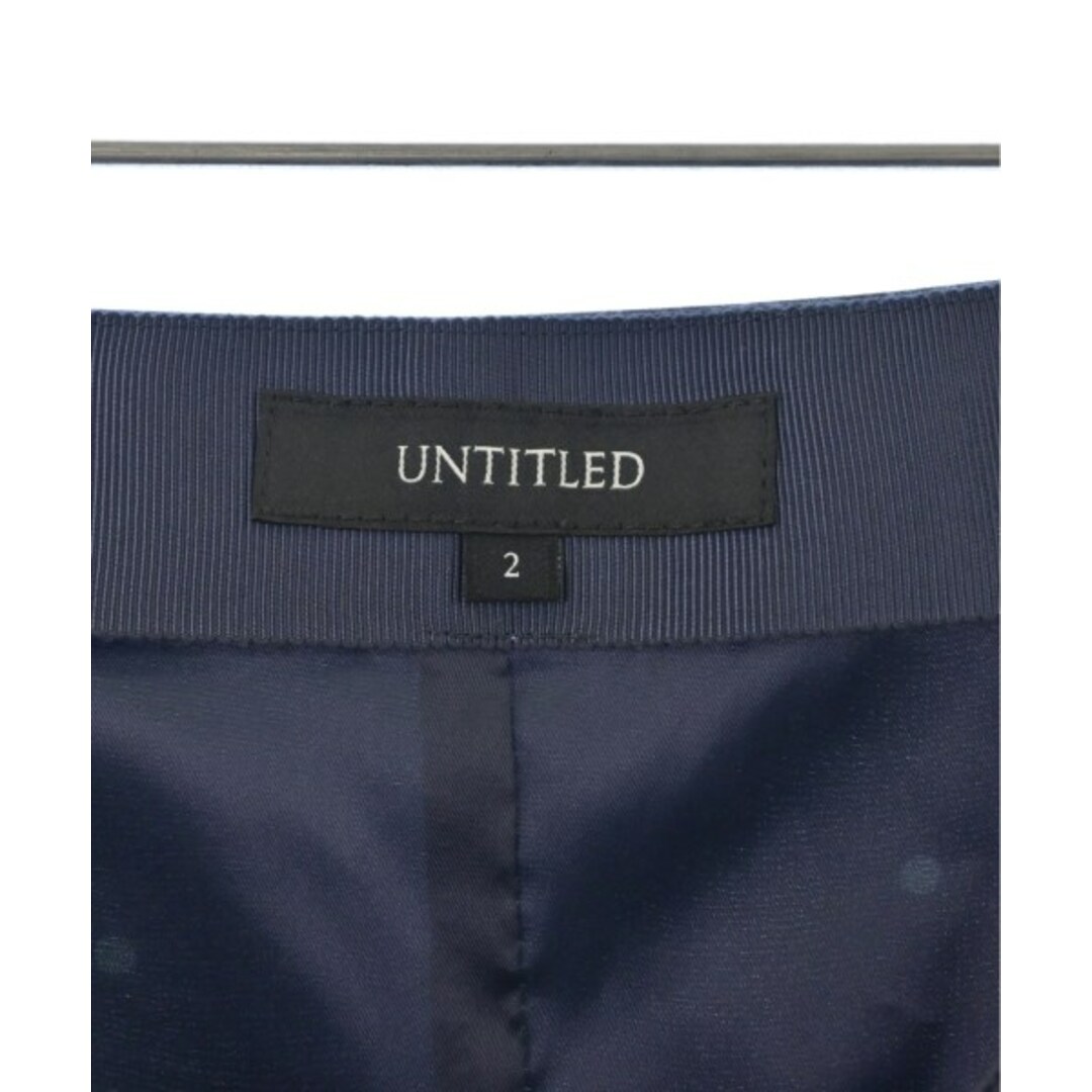 UNTITLED アンタイトル ひざ丈スカート 2(M位) 紺x緑(ドット)