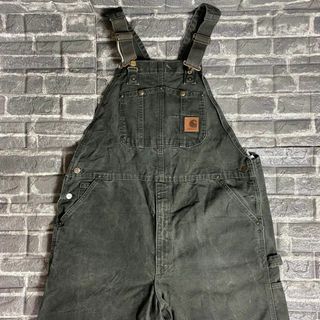carhartt - カーハート☆オーバーオール USA古着 レザーロゴ 90s carhartt - カーハート☆オーバーオール USA古着 レザーロゴ 90s