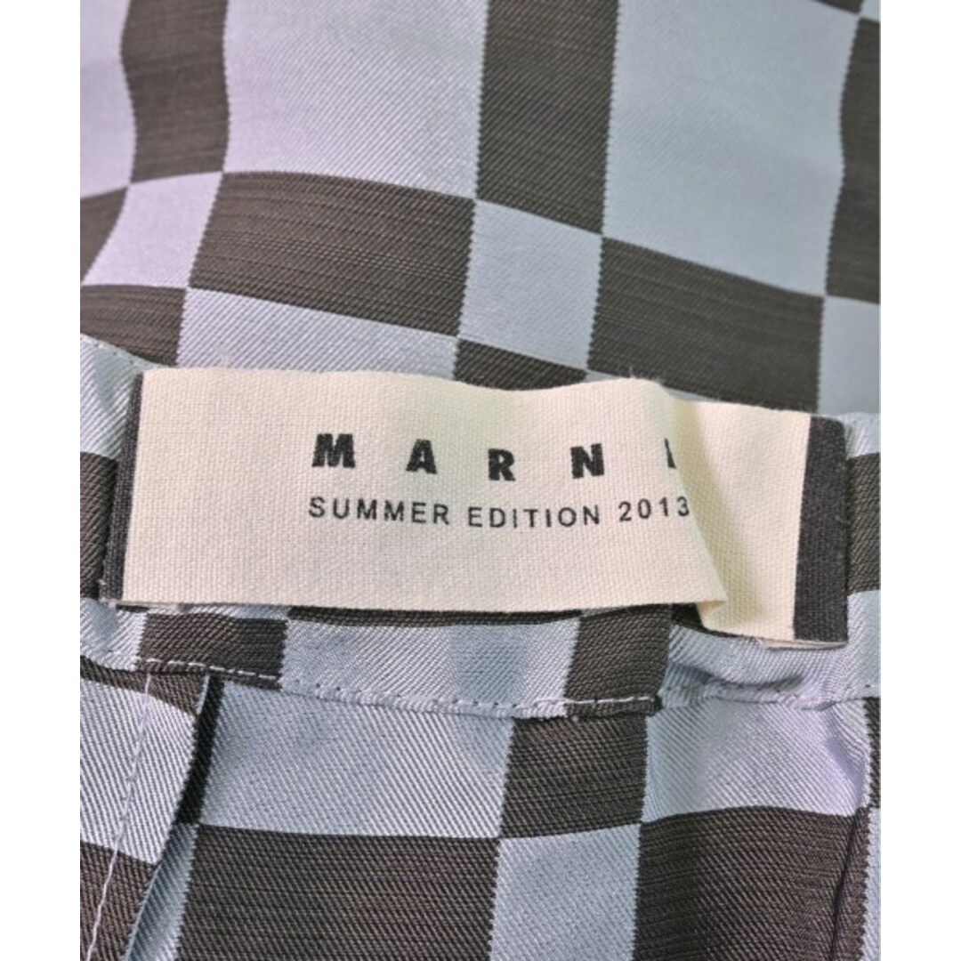 Marni(マルニ)のMARNI マルニ ひざ丈スカート 38(S位) 青x茶(チェック) 【古着】【中古】 レディースのスカート(ひざ丈スカート)の商品写真