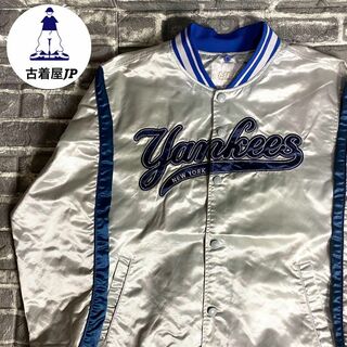 メジャーリーグベースボール(MLB)のMLB☆スタジャン USA古着 ゆるだぼ デカロゴ90s 希少 ブルゾン(スタジャン)