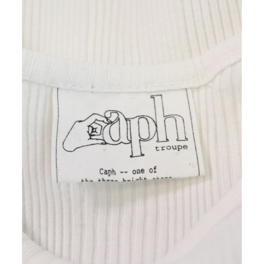 CAPH(カーフ)のcaph カーフ Tシャツ・カットソー F 白 【古着】【中古】 レディースのトップス(カットソー(半袖/袖なし))の商品写真