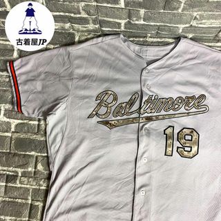 メジャーリーグベースボール(MLB)のMLB☆ベースボールシャツ USA古着 ナンバリング希少ゆるだぼ 90s(シャツ)