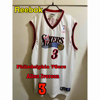 リーボック(Reebok)のNBA 76ers ユニフォーム  ゲームシャツ Reebok アイバーソン(バスケットボール)