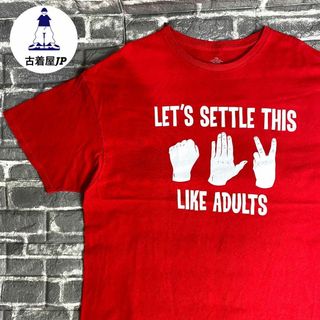 プリントTシャツ 2XL ゆるだぼ レッド 赤 ビッグシルエット 希少(Tシャツ/カットソー(半袖/袖なし))