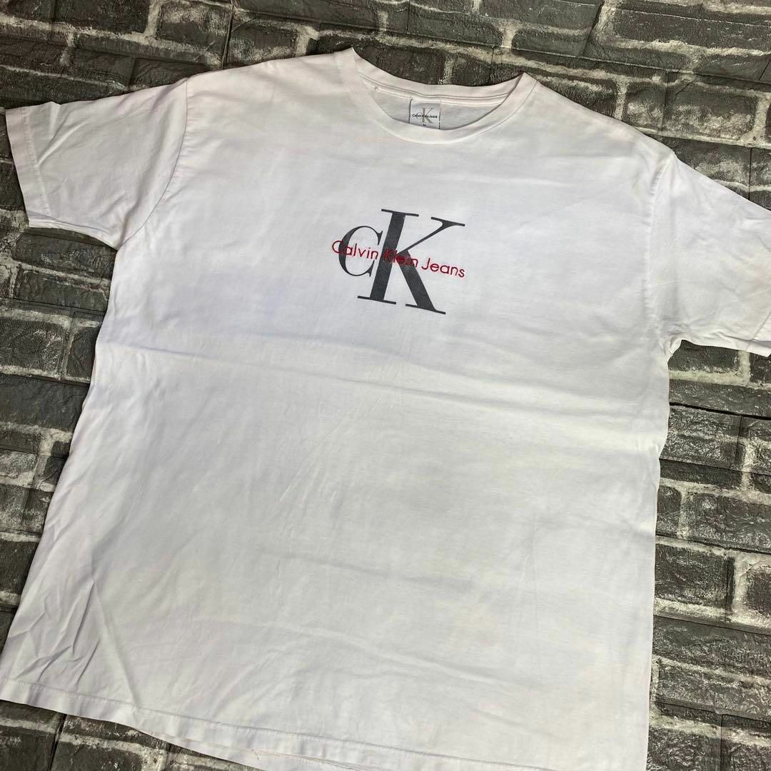 Calvin Klein(カルバンクライン)のカルバンクライン☆Tシャツ USA古着 デカロゴ 90s メキシコ製 メンズのトップス(Tシャツ/カットソー(半袖/袖なし))の商品写真