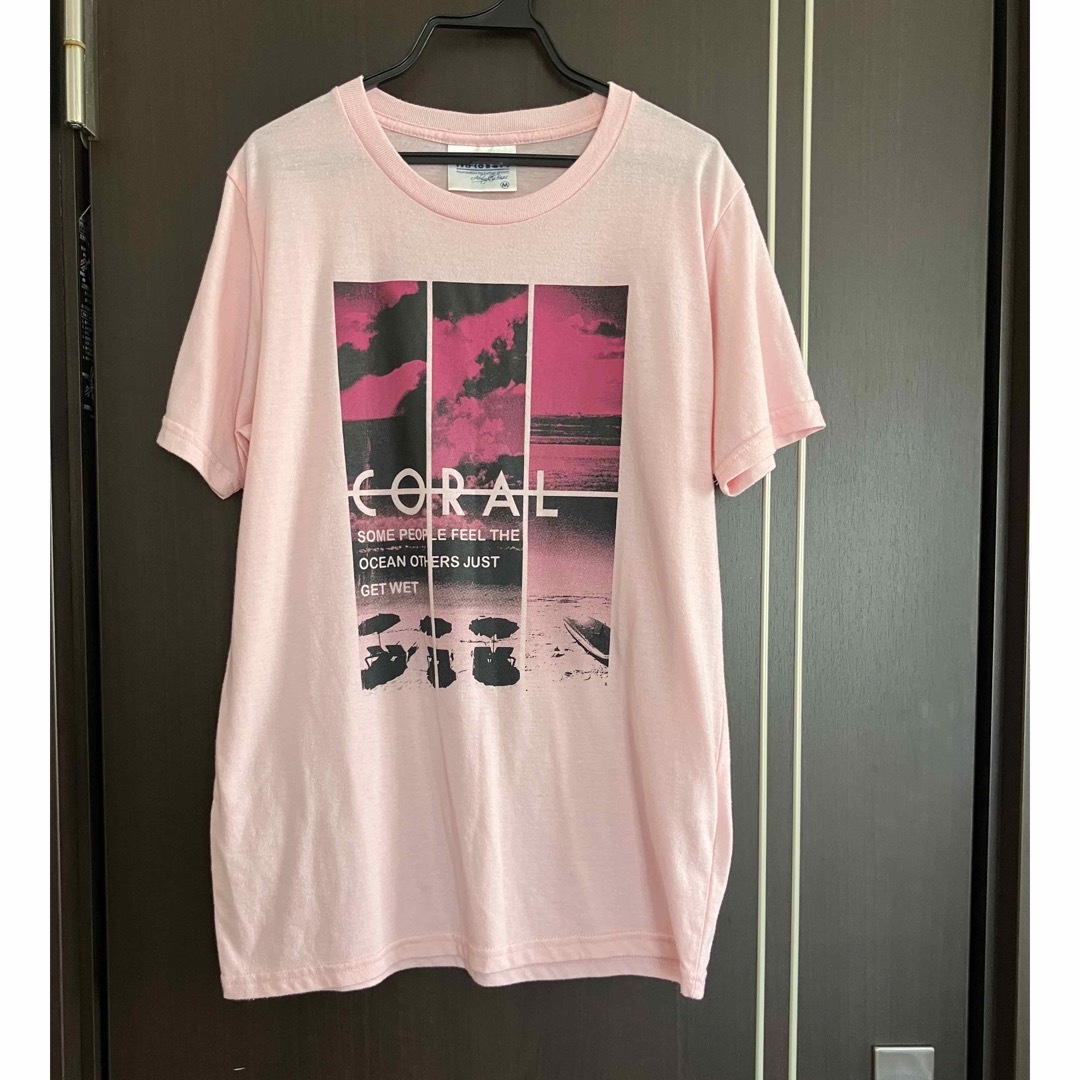 メンズ　Tシャツ　ピンク　Mサイズ メンズのトップス(Tシャツ/カットソー(半袖/袖なし))の商品写真