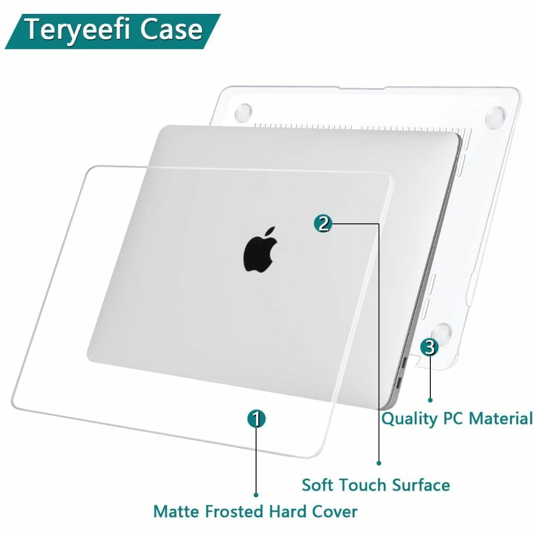 【色:クリア】Teryeefi MacBook Air 13 インチ ケース 2