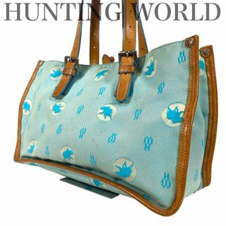 ハンティングワールド(HUNTING WORLD)の良品　HUNTING WORLD 228 トートバッグ　キャンバス　ブルー(トートバッグ)