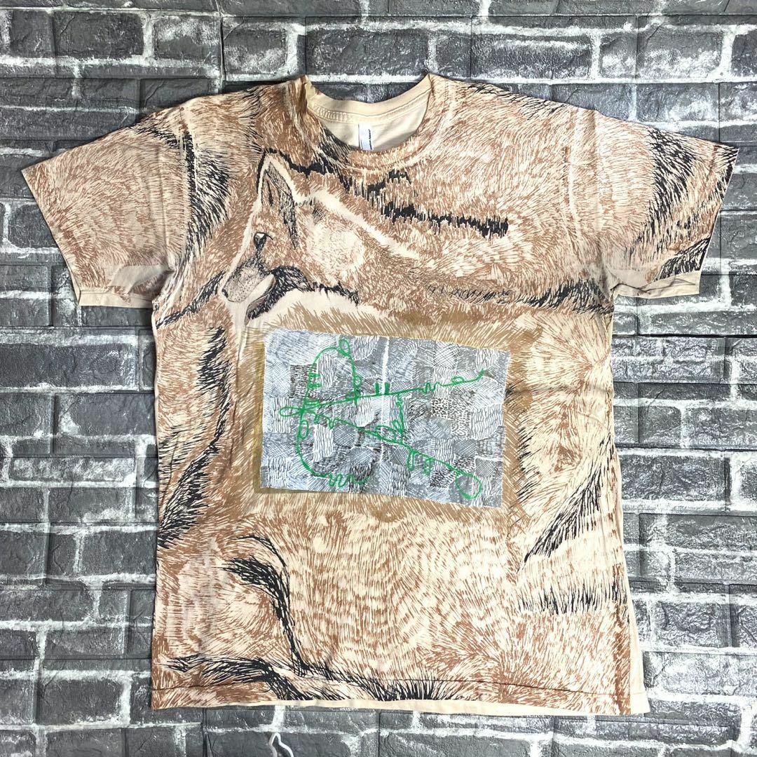 アニマルTシャツ ゆるだぼ 総柄 デカロゴ 希少 ビッグシルエット メンズのトップス(Tシャツ/カットソー(半袖/袖なし))の商品写真