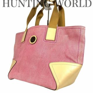 ハンティングワールド(HUNTING WORLD)の美品　HUNTING WORLD 226 トートバッグ　キャンバス　レザー(トートバッグ)