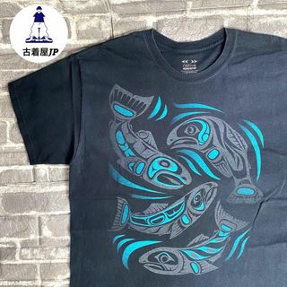 カナダ製 プリントTシャツ デカロゴ USA古着 希少 ビッグシルエット(Tシャツ/カットソー(半袖/袖なし))