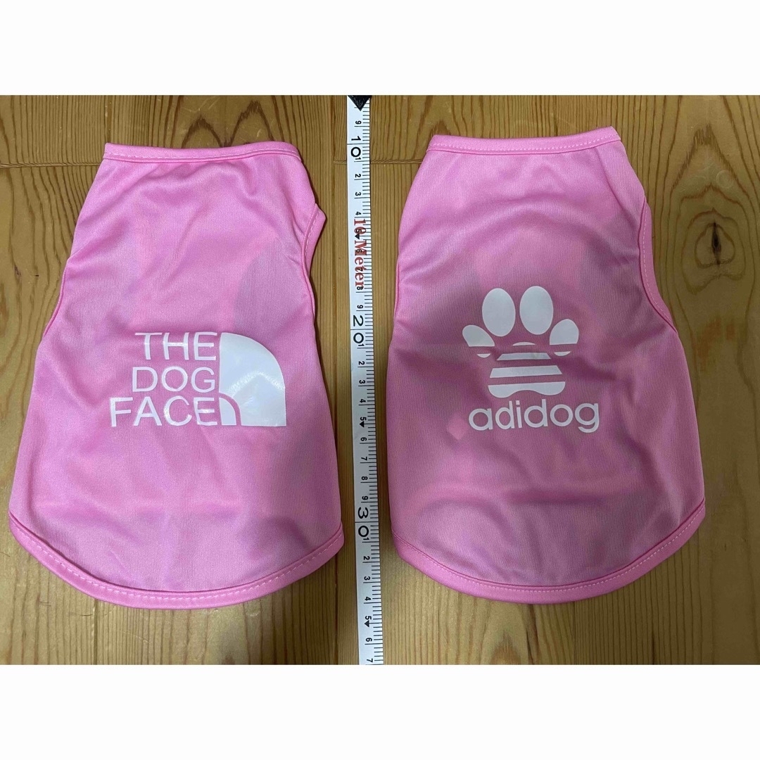 タンクトップ ドッグウェア 春夏用 2枚組 ピンク(桃)Sサイズ その他のペット用品(犬)の商品写真