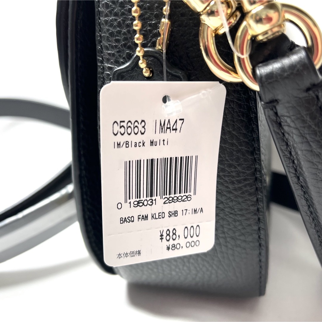 COACH コーチ バスキア コラボ  ショルダーバッグ C5657 レザー   ブラック マルチカラー ゴールド金具  2WAY ハンドバッグ 【本物保証】