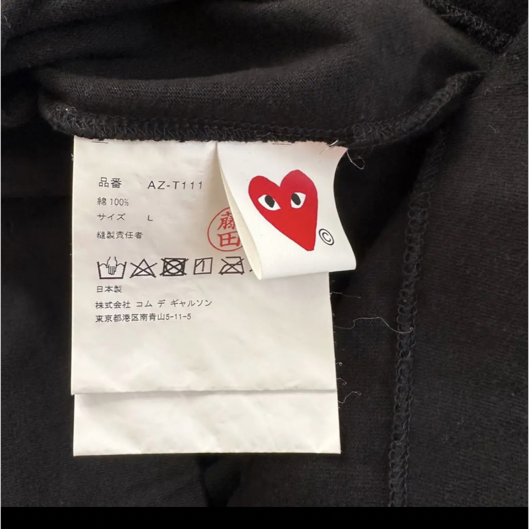 美品❣　プレイコムデギャルソンTシャツ　国内正規品❣レディースL❣ブラック