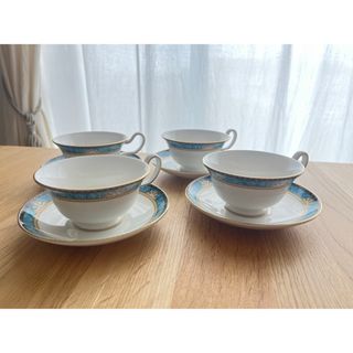 ウェッジウッド(WEDGWOOD)の【8/22まで値下げ中】ウェッジウッド カーゾン ティーカップ&ソーサー 4客(グラス/カップ)