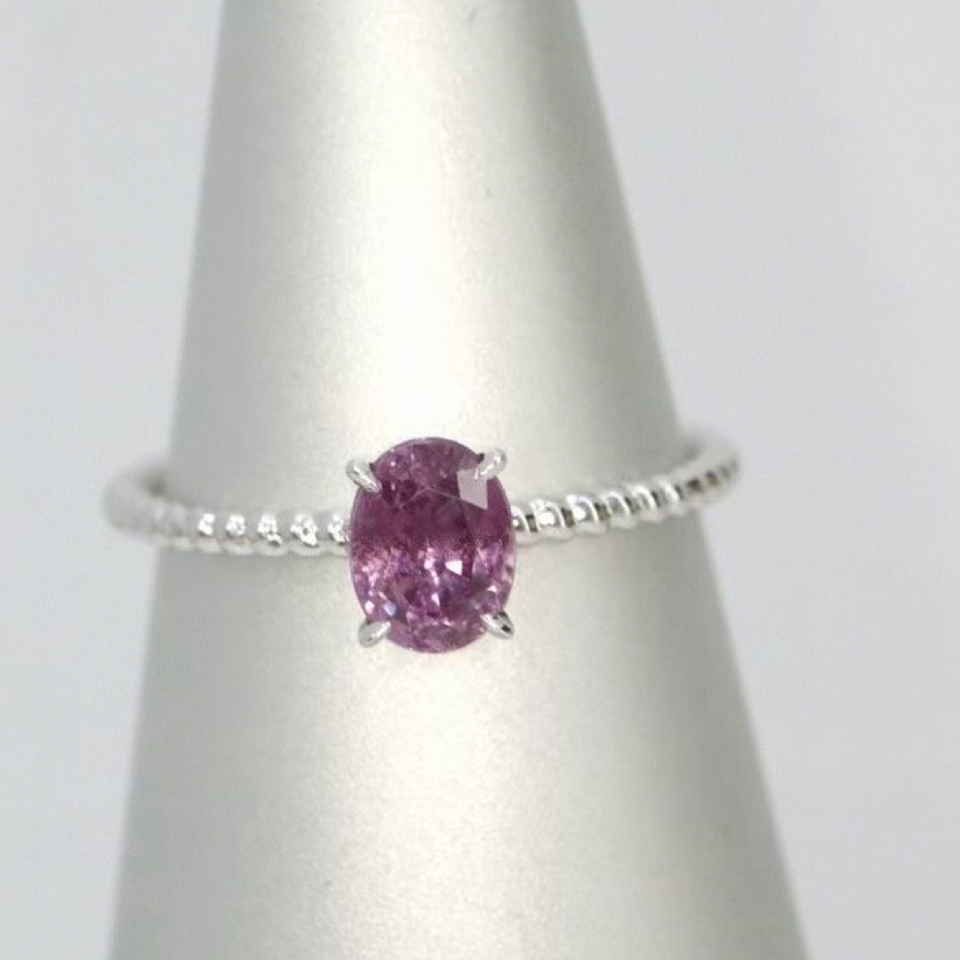 天然 パパラチアサファイア リング0.53ct k18 f-